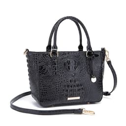 image-Women's Fashion Retro Brahmin Crocodile Pattern Portable Underarm Messenger Bag