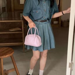 image-Women's Fashion Simple Lychee Pattern Portable Shoulder Messenger Bag