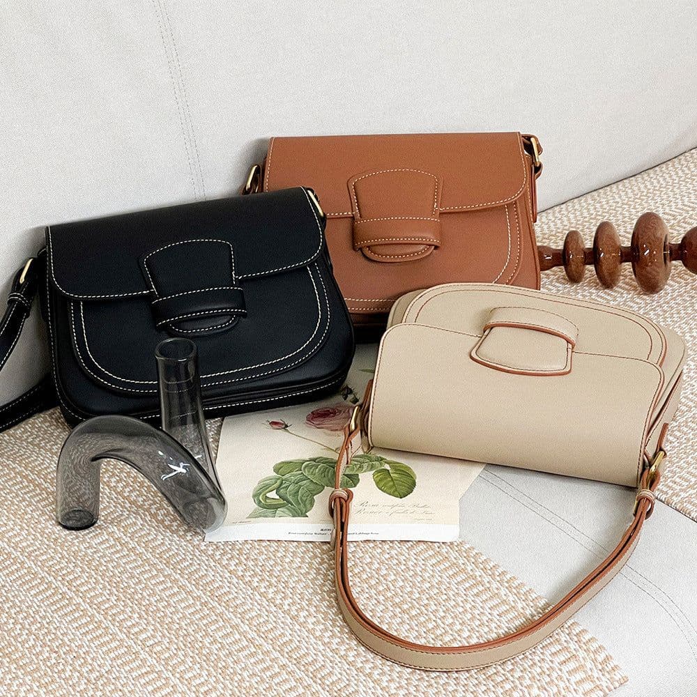 image-High-grade Exquisite Shoulder Crossbody Clamshell Genuine Leather Bag