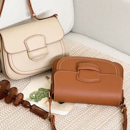 image-High-grade Exquisite Shoulder Crossbody Clamshell Genuine Leather Bag