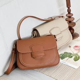 image-High-grade Exquisite Shoulder Crossbody Clamshell Genuine Leather Bag