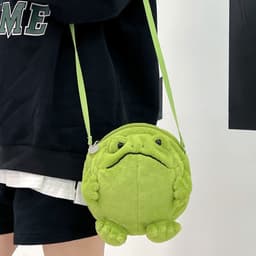 image-Cute And Ugly Frog-shaped Wallet Plush Doll Crossbody Bag