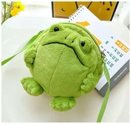 image-Cute And Ugly Frog-shaped Wallet Plush Doll Crossbody Bag