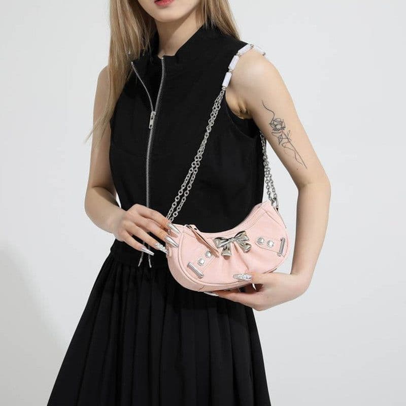 image-Fashion Bowknot Chain Crossbody Women's Bag