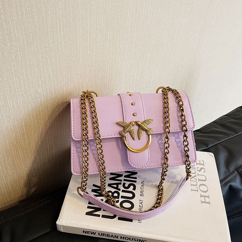 image-Women's Messenger Bag Swallow Chain Fashion Shoulder Bag