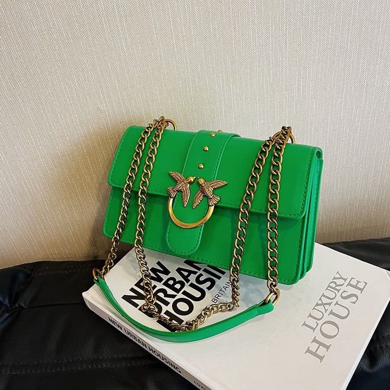 image-Women's Messenger Bag Swallow Chain Fashion Shoulder Bag