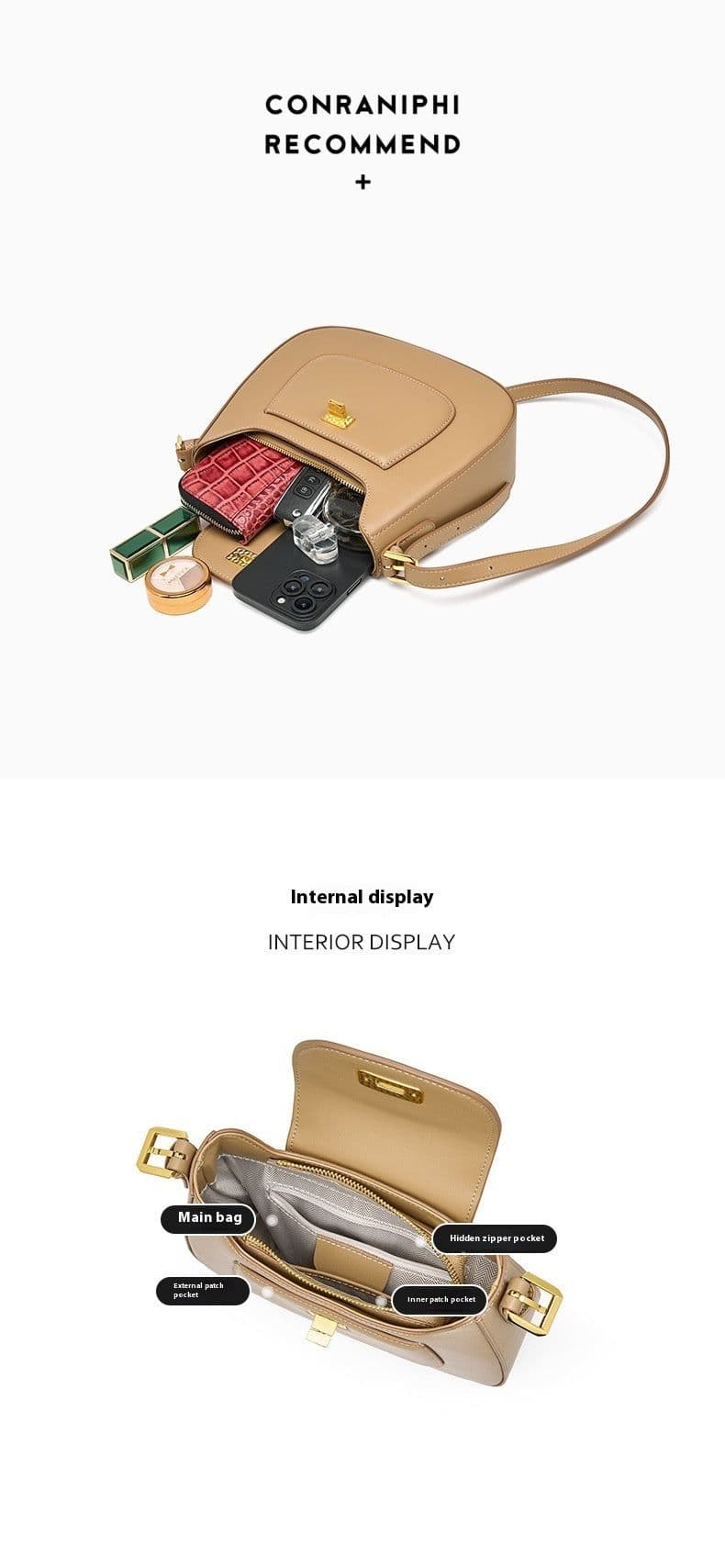 image-Special-interest Design Saddle Unique One-shoulder Messenger Bag