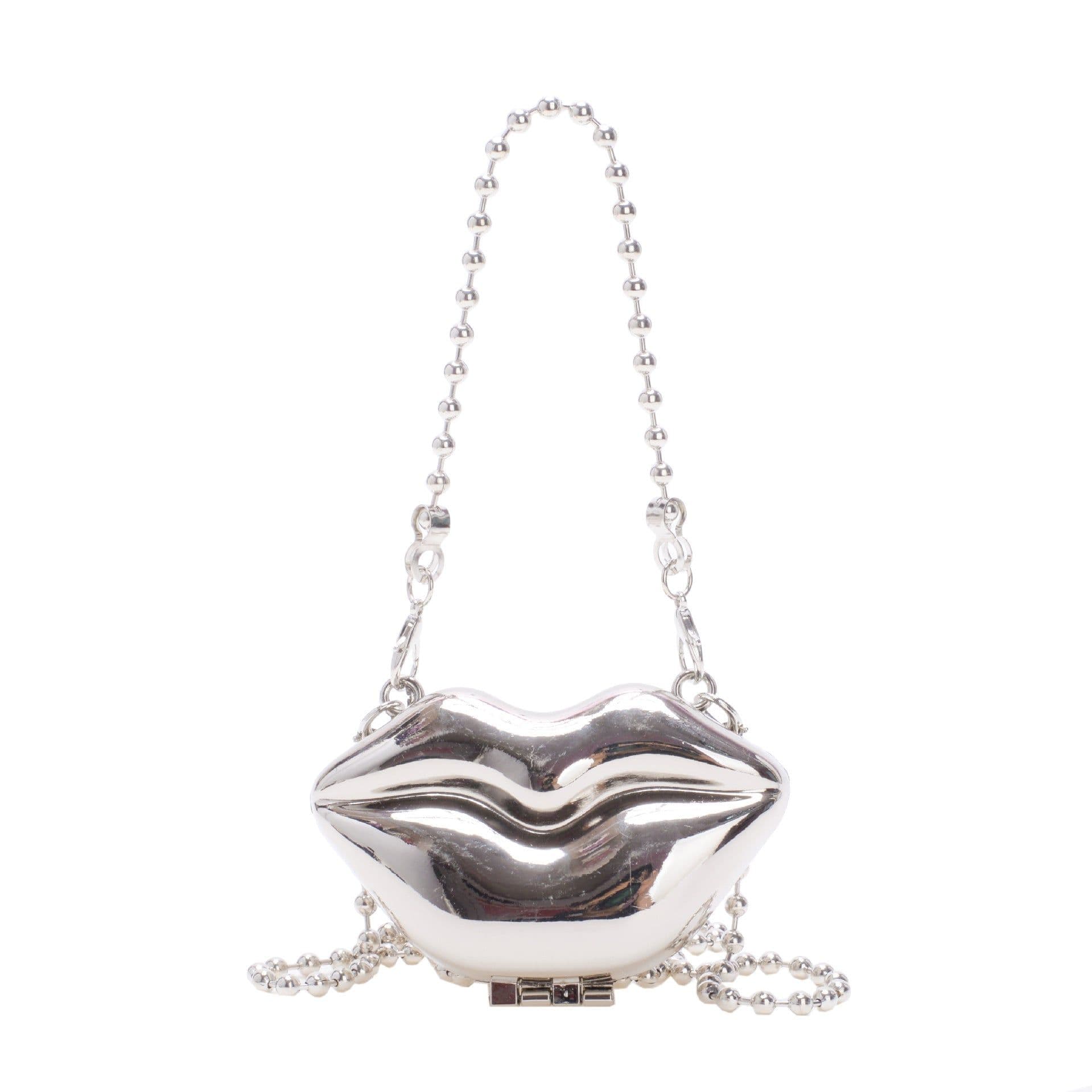 image-Mini Lip Bag One Shoulder Crossbody Fashion Flowers