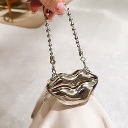 image-Mini Lip Bag One Shoulder Crossbody Fashion Flowers