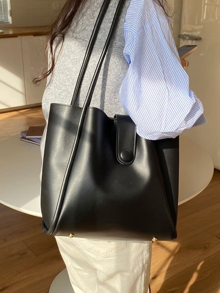 image-Retro One-shoulder High-grade Fashion Work Commuter Tote