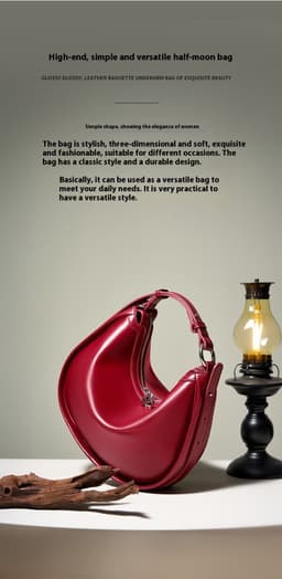 image-Special-interest Design Selenodont Bag Genuine Leather Underarm Crossbody All-matching