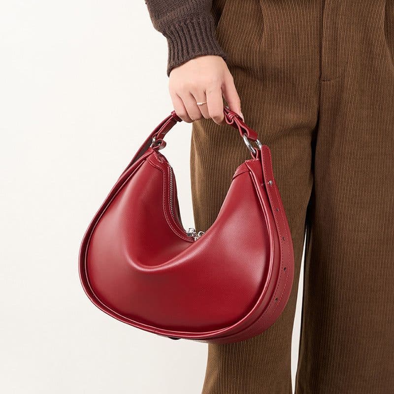 image-Special-interest Design Selenodont Bag Genuine Leather Underarm Crossbody All-matching