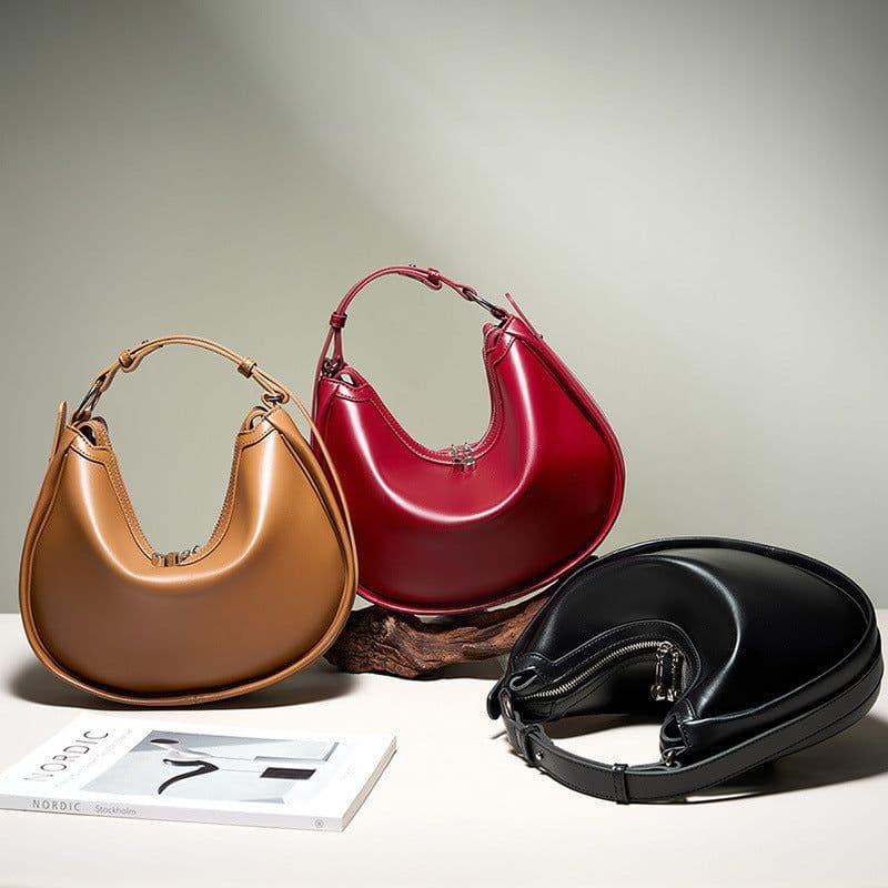 image-Special-interest Design Selenodont Bag Genuine Leather Underarm Crossbody All-matching