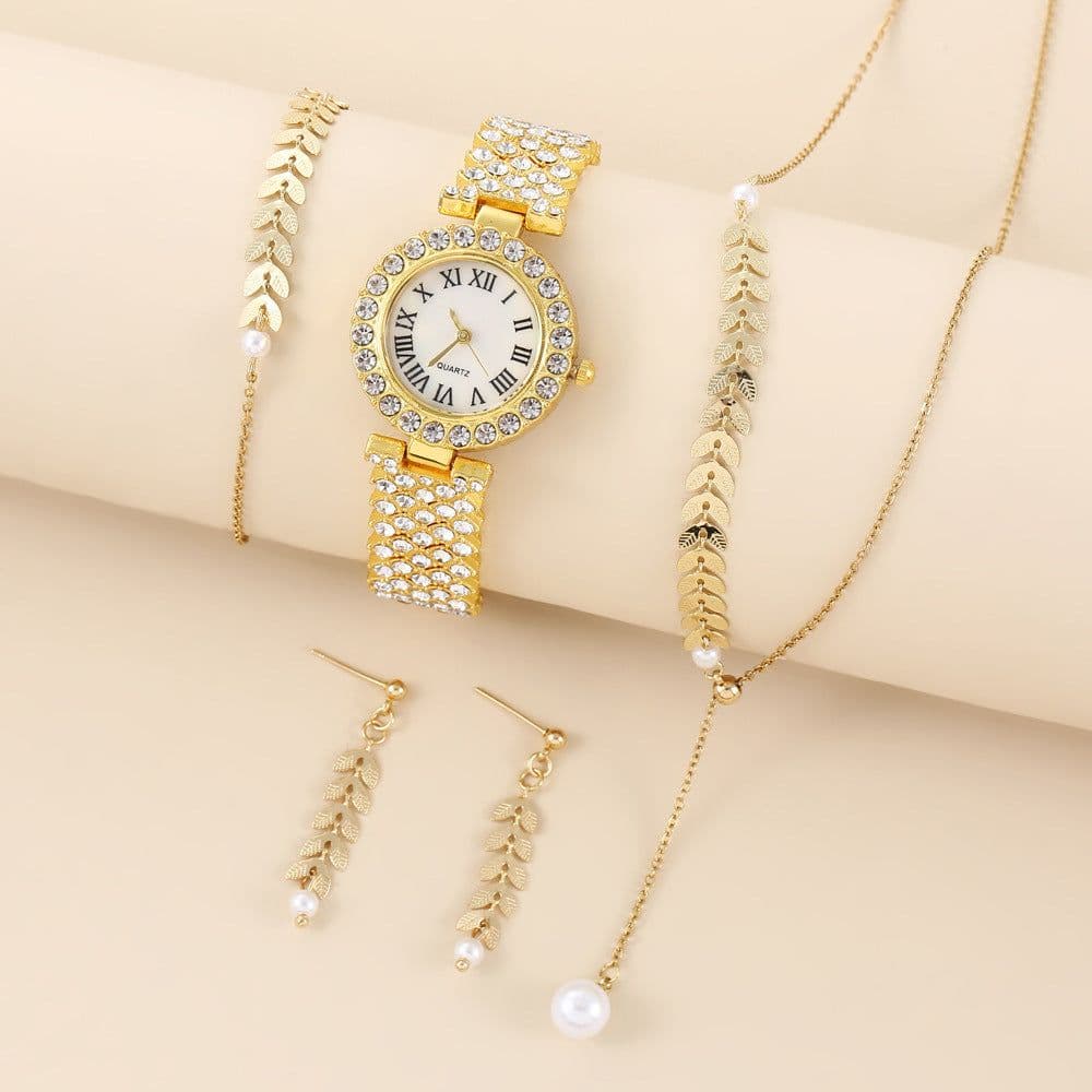 image-Diamond Women Watches Luxury Fashion Rhinestone Quartz Bracelet Wrist Watch For Women