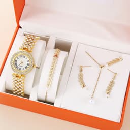 image-Diamond Women Watches Luxury Fashion Rhinestone Quartz Bracelet Wrist Watch For Women