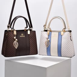 image-Women's Elegant Contrast Color And Versatile Crossbody Large Capacity Shoulder Handbag