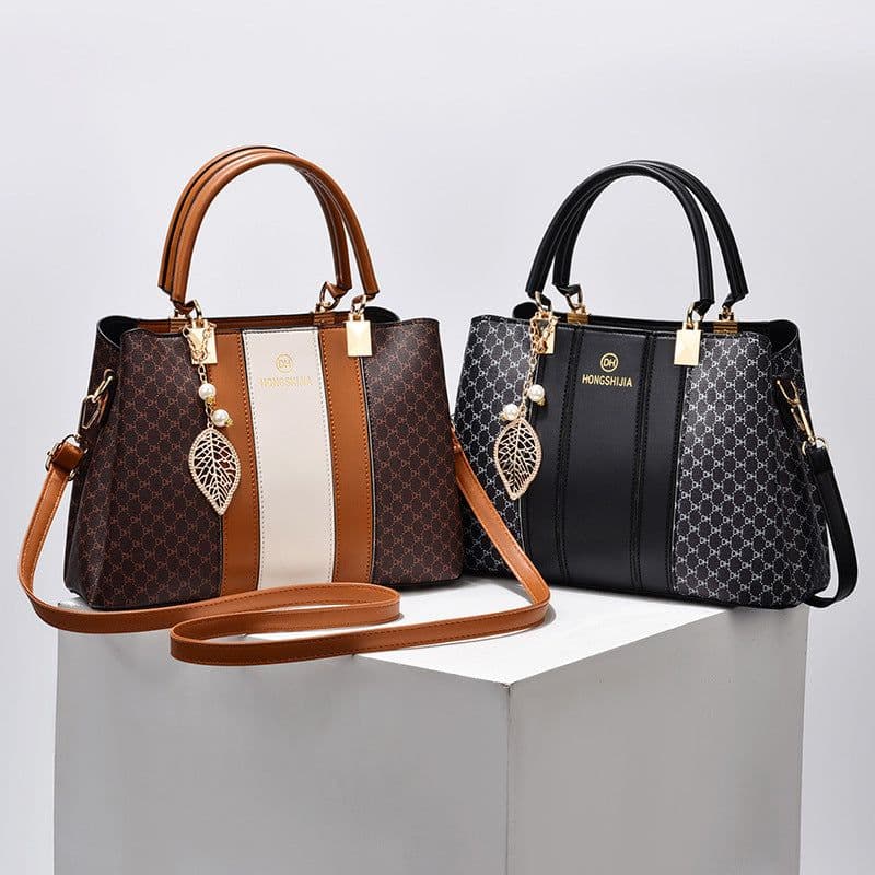 image-Women's Elegant Contrast Color And Versatile Crossbody Large Capacity Shoulder Handbag