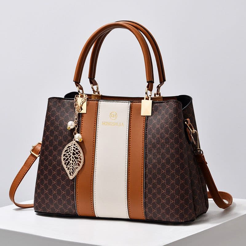 image-Women's Elegant Contrast Color And Versatile Crossbody Large Capacity Shoulder Handbag