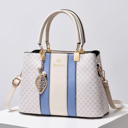 image-Women's Elegant Contrast Color And Versatile Crossbody Large Capacity Shoulder Handbag