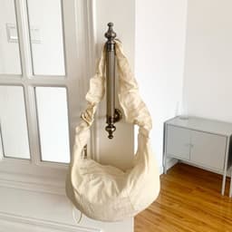 image-Women's Fashionable Simple Pleated Nylon Cloth Portable Shoulder Bag