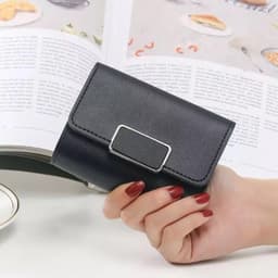 image-Women's Short And Simple Plaid Fashion Wallet