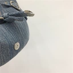 image-Special-interest Design Retro Metal Buckle Denim Shoulder Bag