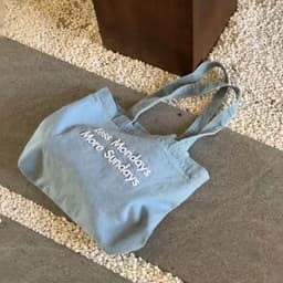 image-Embroidered Jean Bag Fashion All-match Class Commuter Bag Retro American Shoulder Hand-held Tote