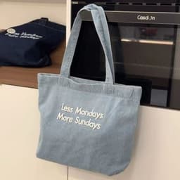 image-Embroidered Jean Bag Fashion All-match Class Commuter Bag Retro American Shoulder Hand-held Tote