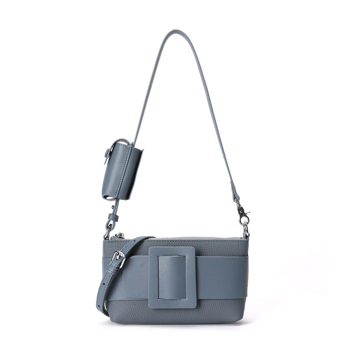 image-Underarm Leather Women's Portable Messenger Bag