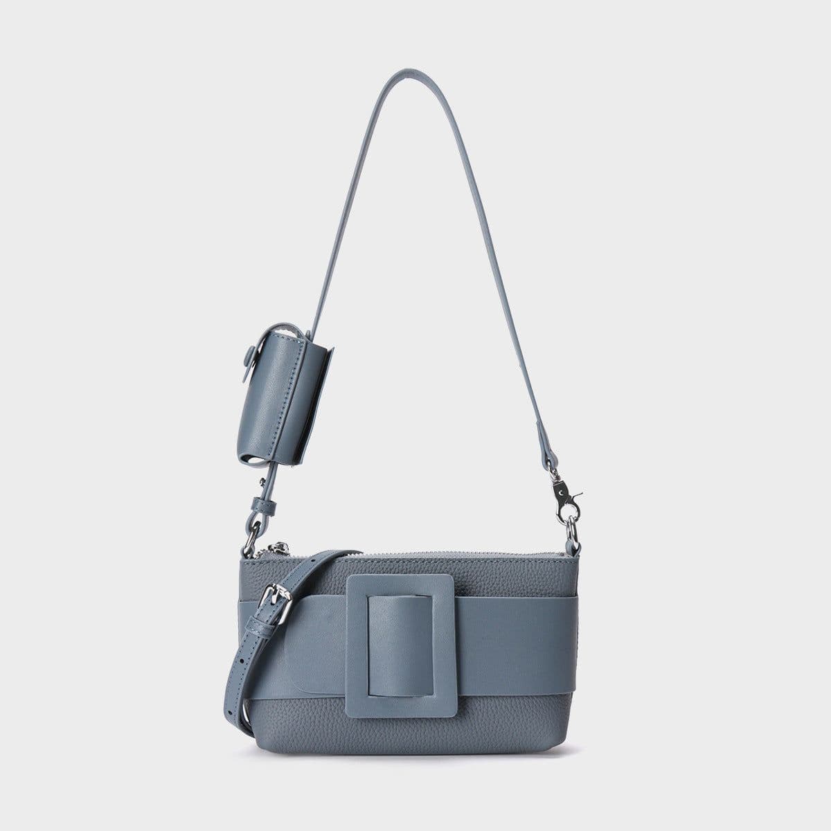 image-Underarm Leather Women's Portable Messenger Bag