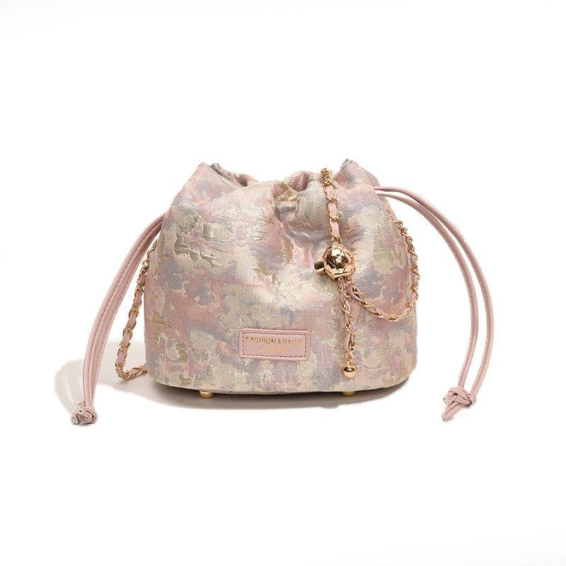 image-Women's Woven Embroidered Jacquard Chain Crossbody Bag