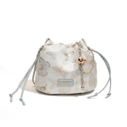 image-Women's Woven Embroidered Jacquard Chain Crossbody Bag