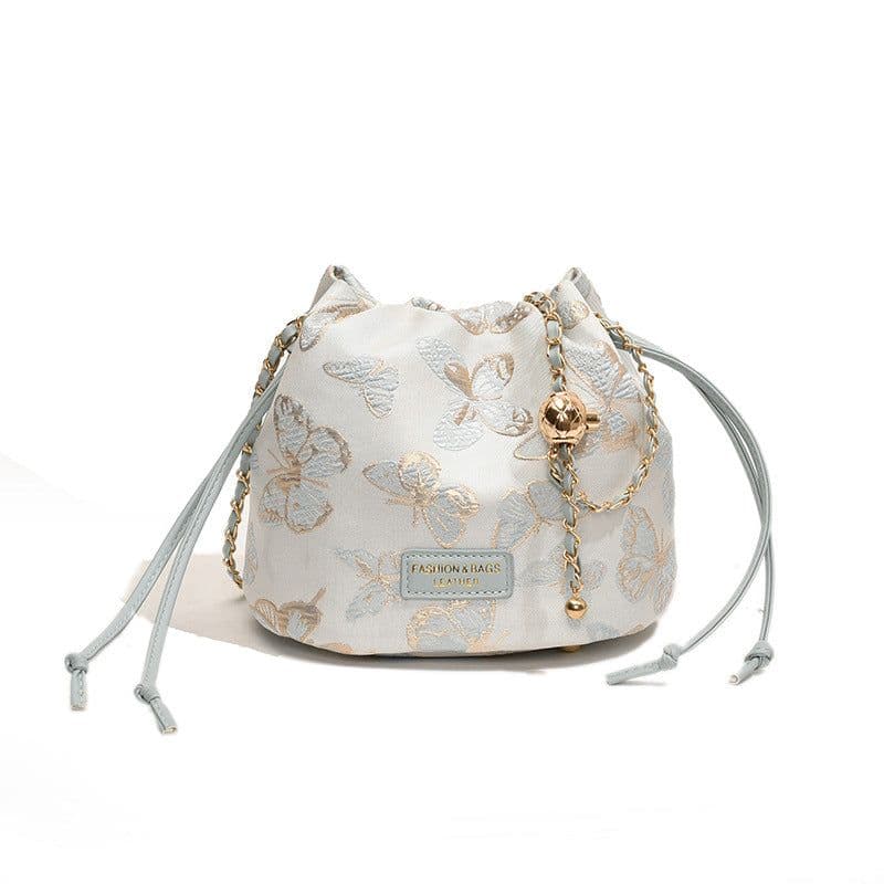 image-Women's Woven Embroidered Jacquard Chain Crossbody Bag