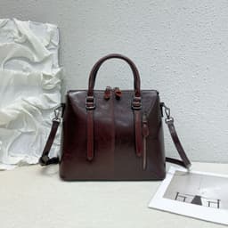 image-Large-capacity Bucket Retro Shoulder Messenger High-grade Tote Bag