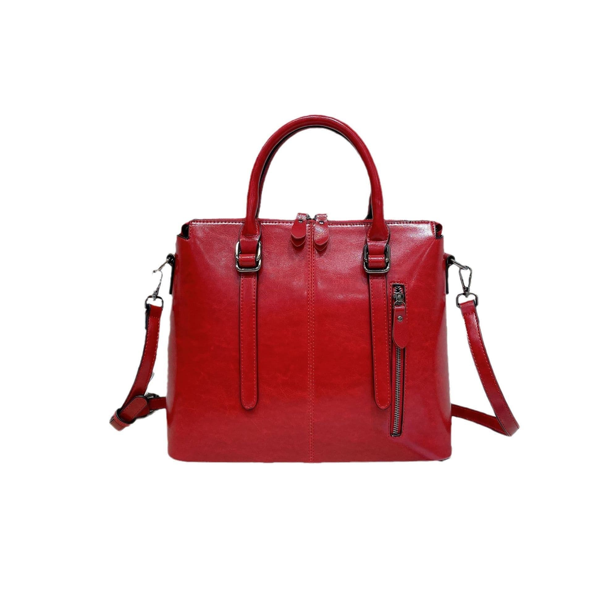 image-Large-capacity Bucket Retro Shoulder Messenger High-grade Tote Bag