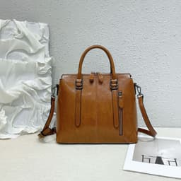 image-Large-capacity Bucket Retro Shoulder Messenger High-grade Tote Bag