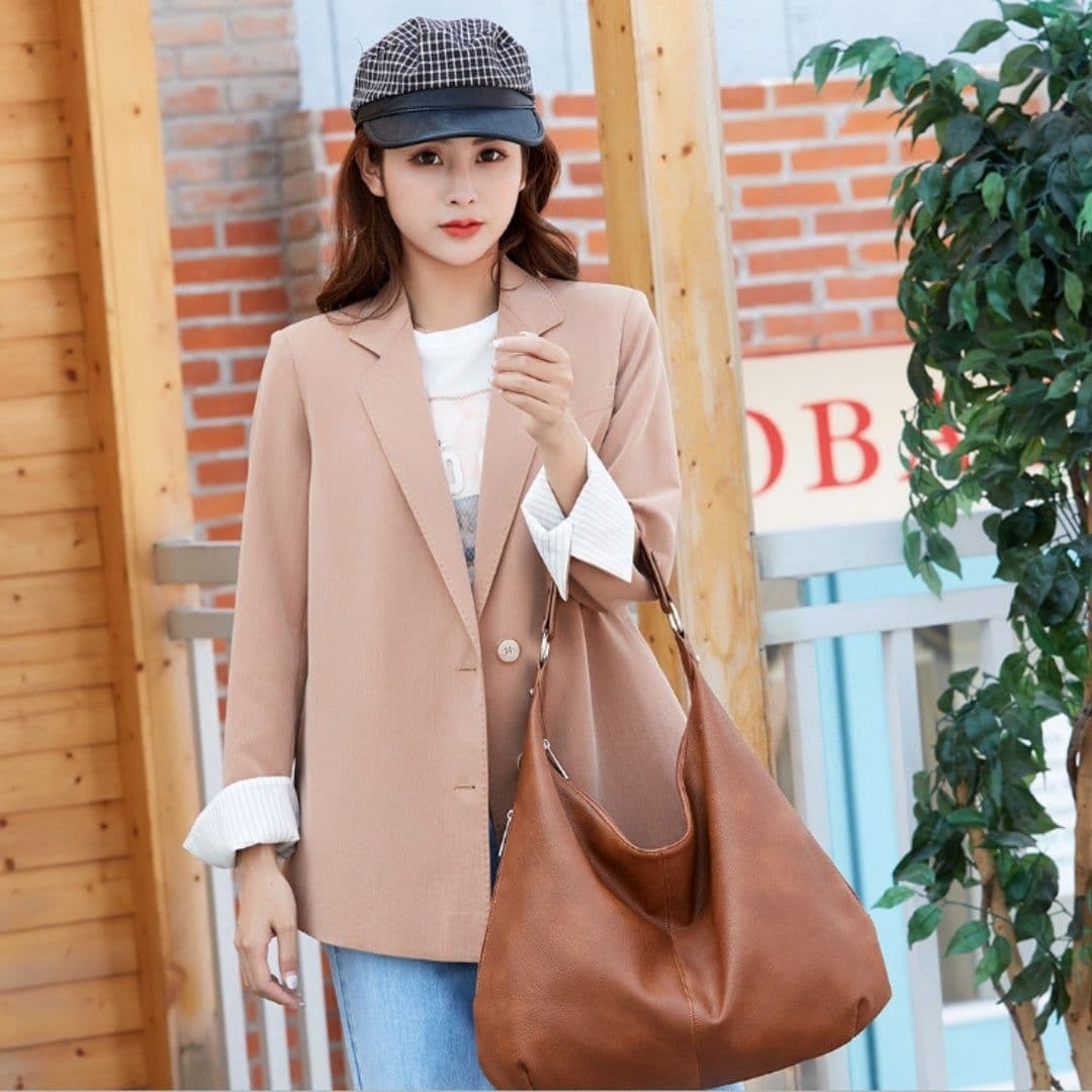 image-Large Capacity Son Mother Tote Texture Casual Portable Shoulder Bag Versatile Simple Women's Autumn And Winter
