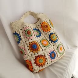 image-Zero Basic Learning Hand-woven Diy Material Retro Contrast Color Shoulder Bag