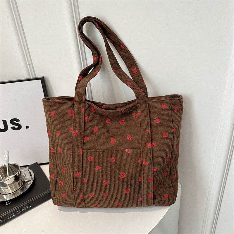 image-Portable Tote Bag Large Capacity Beautiful Simple Fashion Preppy Style Casual Cool Shoulder Bag