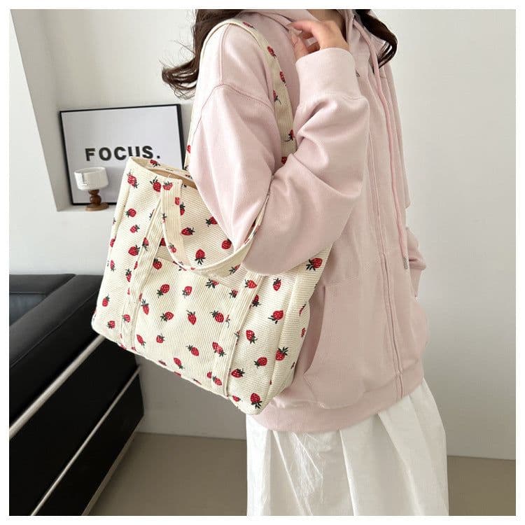 image-Portable Tote Bag Large Capacity Beautiful Simple Fashion Preppy Style Casual Cool Shoulder Bag