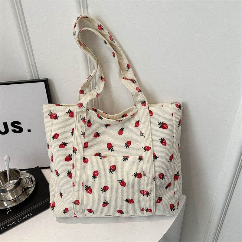 image-Portable Tote Bag Large Capacity Beautiful Simple Fashion Preppy Style Casual Cool Shoulder Bag