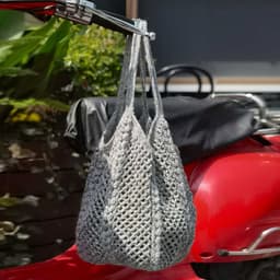 image-Vacation Style Vintage Ins Crochet Shoulder Hand-carrying Knitting Bag For Women