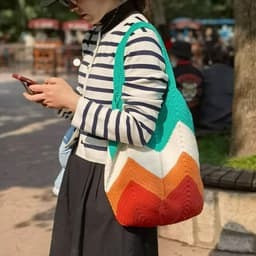 image-Shoulder Bag Casual Diy Handmade Spring And Summer New Vegetable Basket Woven Bag