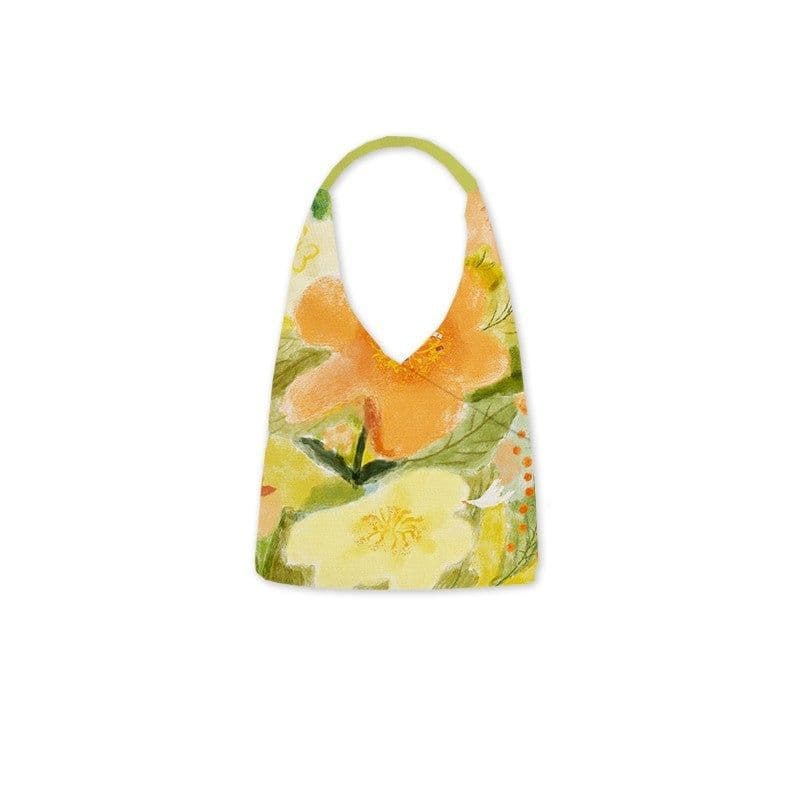 image-Illustration Canvas Bag Shoulder Bucket Bag