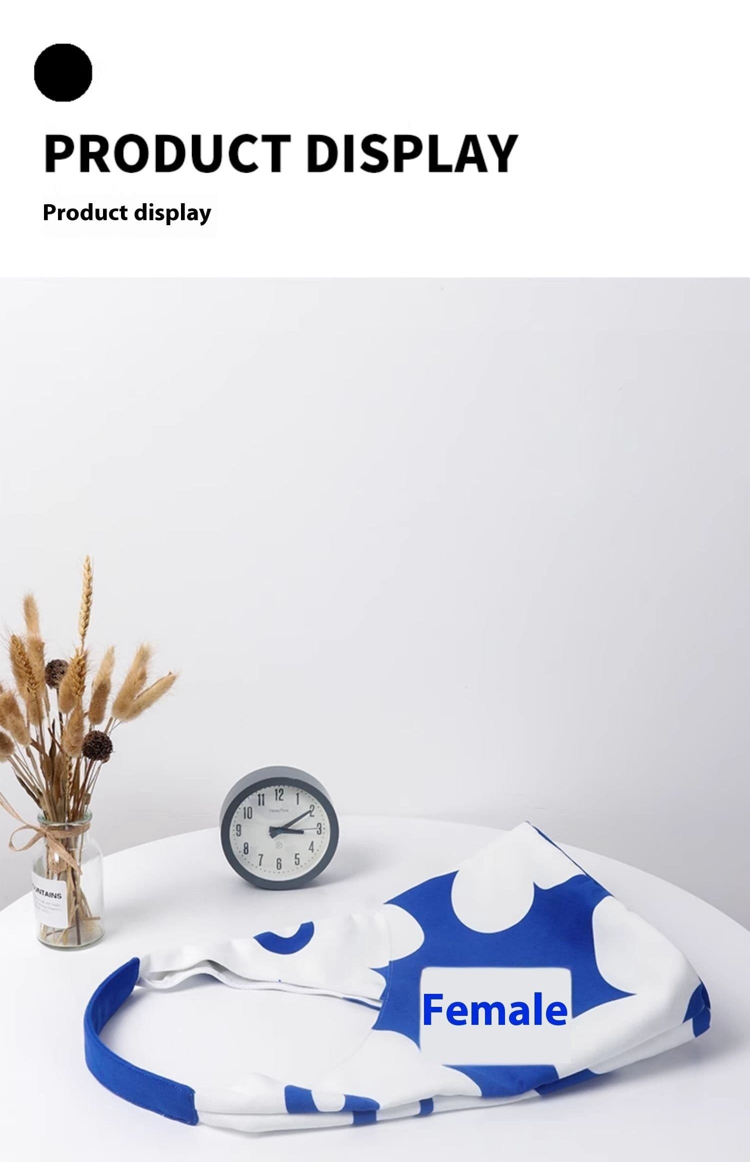 image-Klein Blue Portable Bucket Bag Large Capacity Canvas Bag