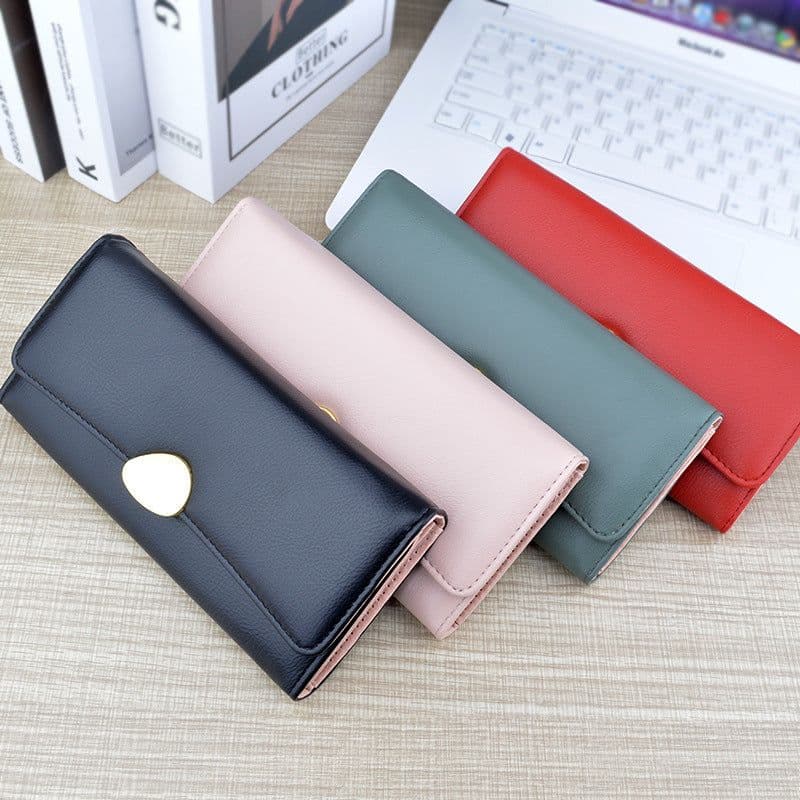 image-Women's Long Wallet Soft Leather Wallet Multi-card-slot Card Holder Retro Fashion Minimalism Large-capacity Handbag