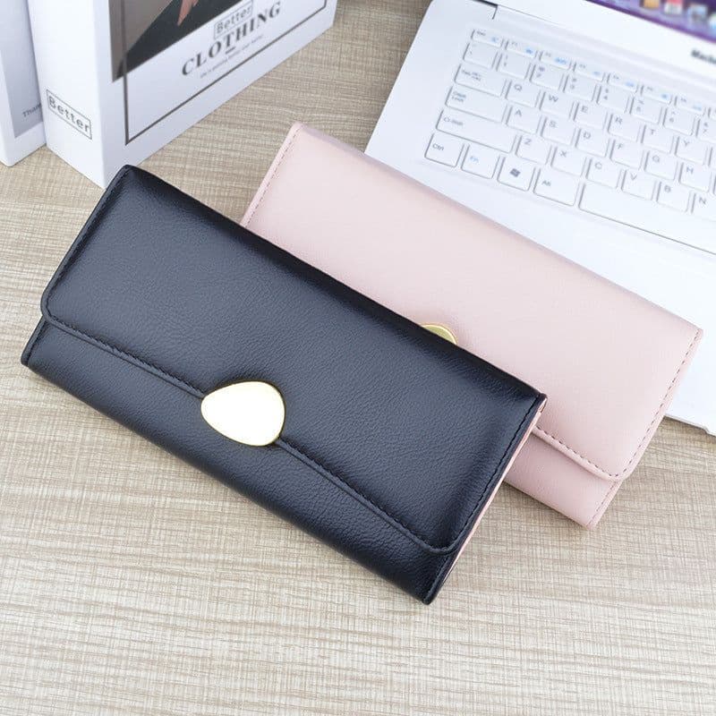 image-Women's Long Wallet Soft Leather Wallet Multi-card-slot Card Holder Retro Fashion Minimalism Large-capacity Handbag