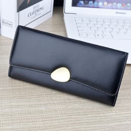 image-Women's Long Wallet Soft Leather Wallet Multi-card-slot Card Holder Retro Fashion Minimalism Large-capacity Handbag