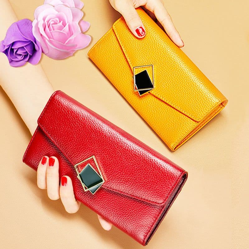 image-Women's Long Fashion Large-capacity Genuine Leather Wallet