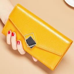 image-Women's Long Fashion Large-capacity Genuine Leather Wallet